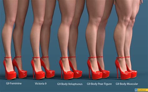 Cathy S Platform Stiletto Heels For G8f And G9f 3d Figure Assets Devianttuna13