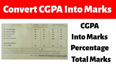 How To Convert Cgpa Into Percentage Marks Cgpa To Percent