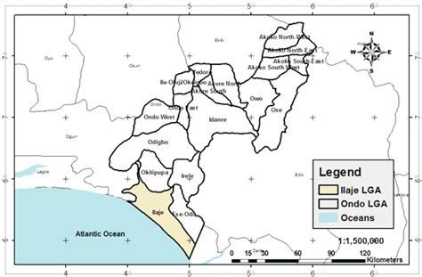 Map Of Ondo State Showing Ilaje Local Government Source Adapted From Download Scientific