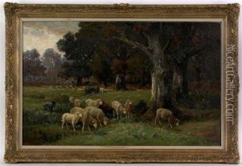 Landscape With Sheep Oil Painting Reproduction By James Desvarreux