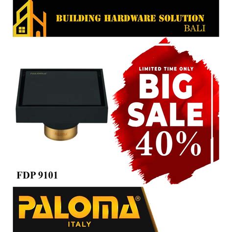 Jual Paloma Floor Drain Black Matte Bahan Kuningan Saringan Air Got