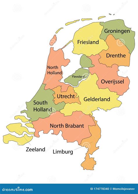 Provinces of Netherlands stock vector. Illustration of netherlands ...