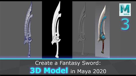 Create a Fantasy Sword: 3D Model in Maya 2020 (3/6) - YouTube