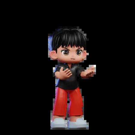 Cute Boy Giving Angry Pose 3D Illustration download in PNG, OBJ or ...