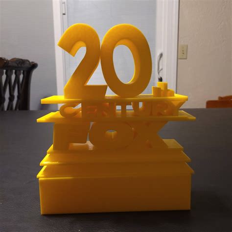 20th Century Fox Style Logo 3D Printed Puzzle W/alphabet and Numbers - Etsy