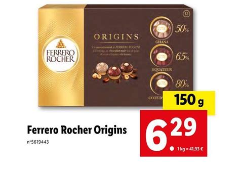 Promo Ferrero Ferrero Rocher Origins Chez Lidl