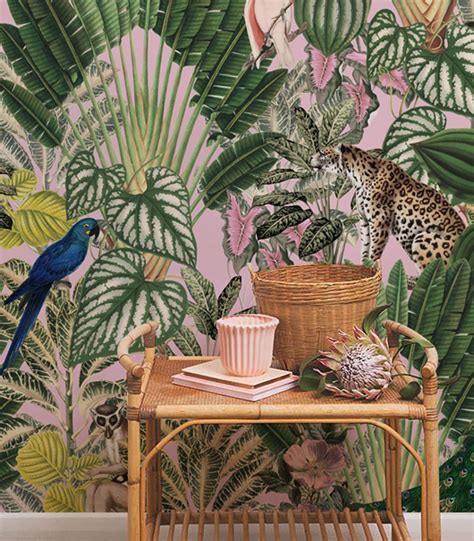 Tapeta Pink Jungle Ekskluzywne Tapety Wallcolors