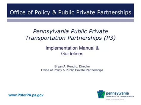 Ppt Pennsylvania Public Private Transportation Partnerships P3