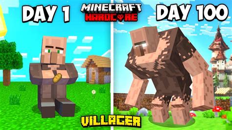 I Survived Days As A Villager In Minecraft Hardcore Minecraft