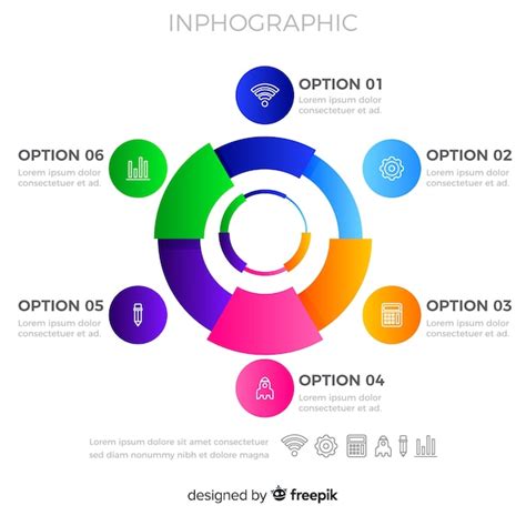 Pie Chart Infographic Free Vector Template Hd Stock Images