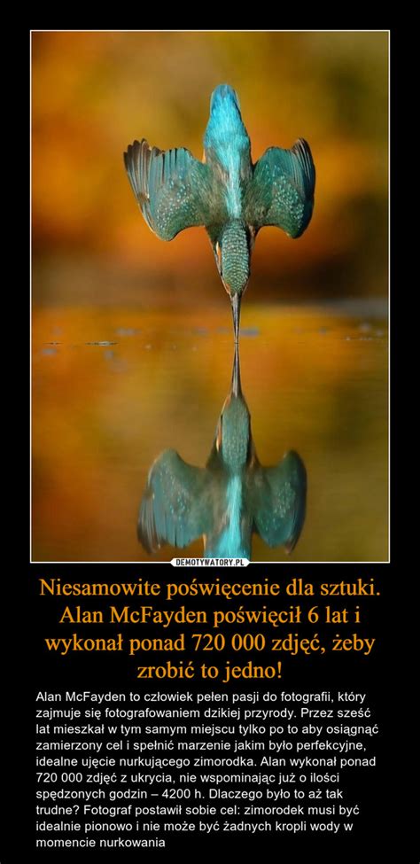 Niesamowite Po Wi Cenie Dla Sztuki Alan Mcfayden Po Wi Ci Lat I