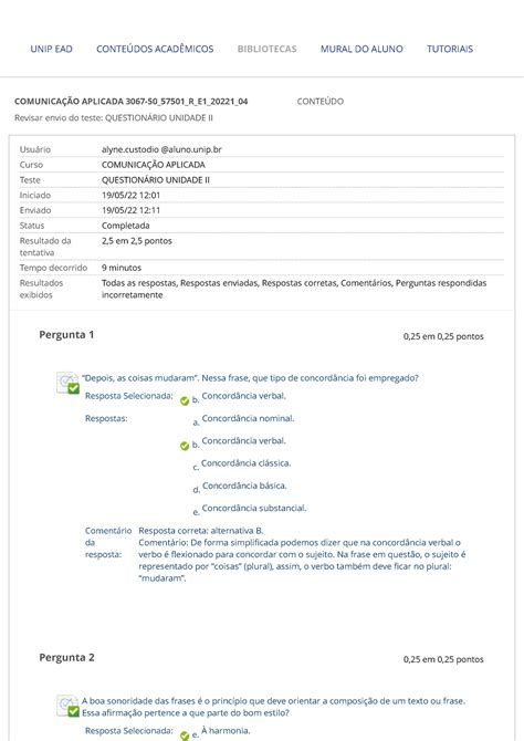 Question Rio Unidade Ii Revisar Envio Do Teste Question Rio Unidade