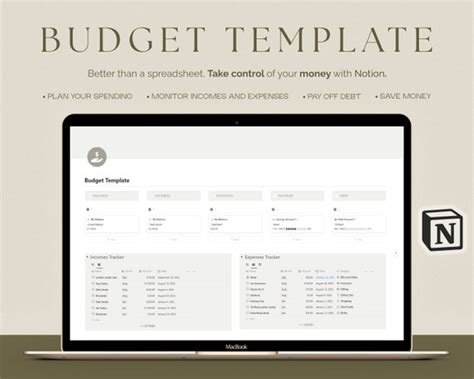 Notion Budget Template Budget Spreadsheet Notion Template - Etsy