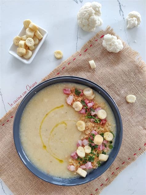 Zuppa Di Cavolfiore Con Pancetta E Pangrattato In Cucina Con Chiara