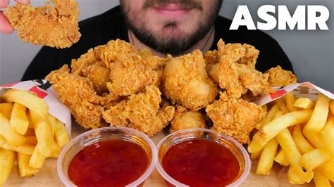 Asmr Fast Food Eating Asmr Kfc Mukbang Fried Chicken Popcorn And Fries