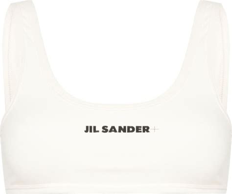 Jil Sander Logo Print Bikini Top Shopstyle Two Piece Swimsuits