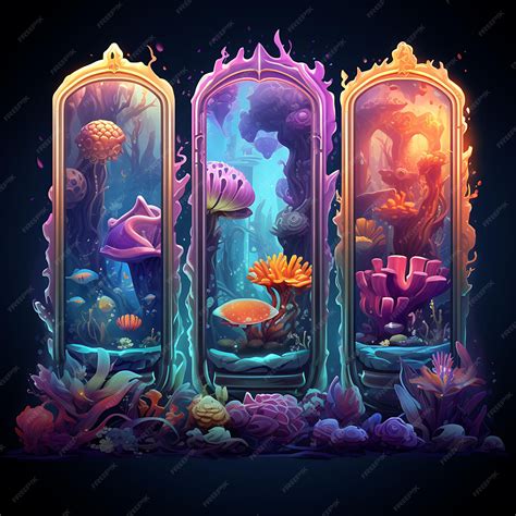 Premium Ai Image Underwater Kingdom Pop Up Ui Merfolk Realm Themed