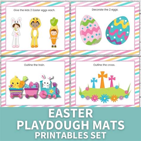 Easter Playdough Mats Set Printables Living Well Mom