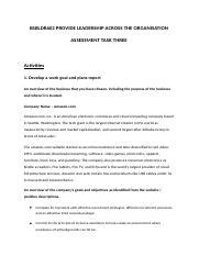 BSBLDR602 Assessment Task 2 Docx BSBLDR602 PROVIDE LEADERSHIP ACROSS