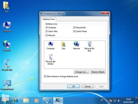 Cara Mengatur Icon Default Desktop Di Windows 7 Winpoin