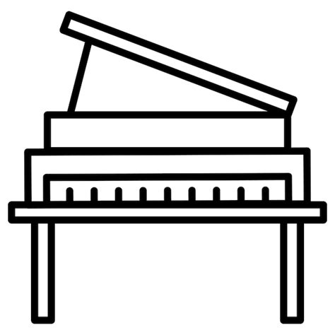 Premium Vector Wooden Piano Vector Illustration