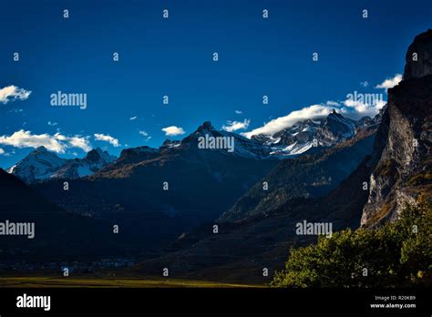 Switzerland Mountains Winter Landscape Stock Photo - Alamy