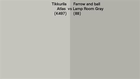 Tikkurila Atlas K497 Vs Farrow And Ball Lamp Room Gray 88 Side By Side Comparison