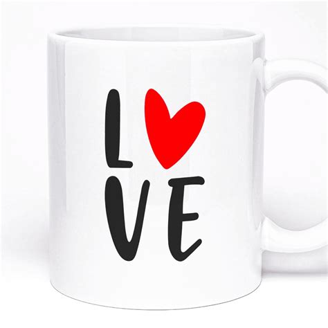 Personalised Love Message Mug 11oz Ceramic Custom Text Option 5