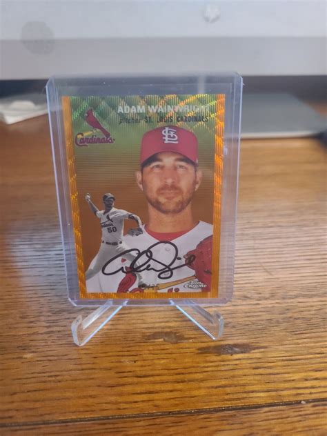 Topps Chrome Platinum Adam Wainwright Orange Wave Refractor