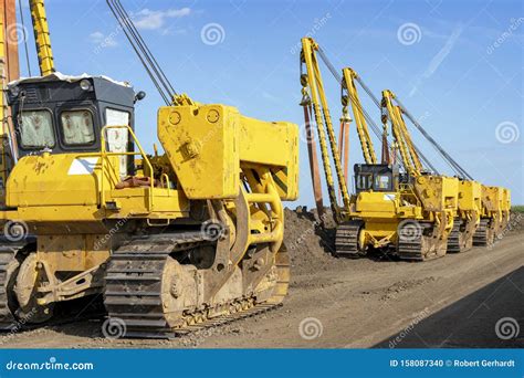 Pipeline Construction Machinery And Equipment Stock Photo Image Of