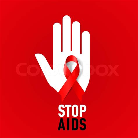 Stop Aids Sign Stock Vector Colourbox