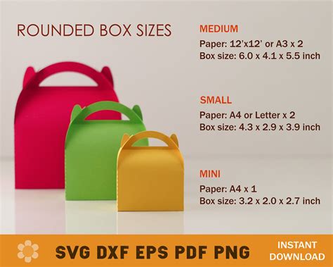 Gable Box Template Bundle Gable Box Svg Box Template Svg Etsy Uk