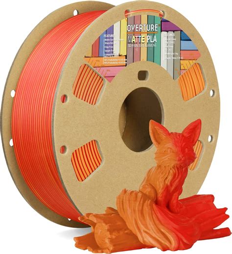 Amazon Overture Matte Pla Filament Mm Matte Pla Roll Kg