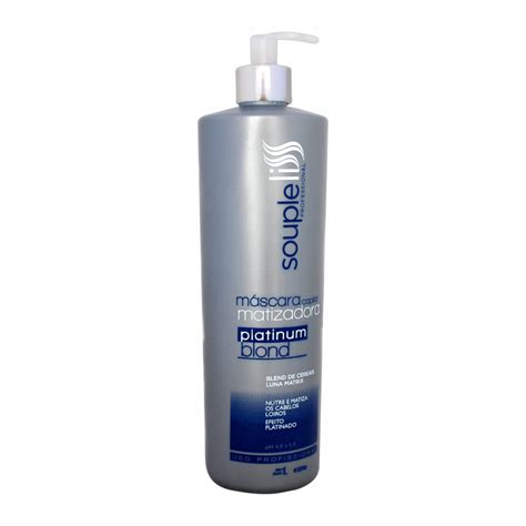 Máscara Matizadora Souple Liss Platinum Blond Efeito Platinado 1l Brinde