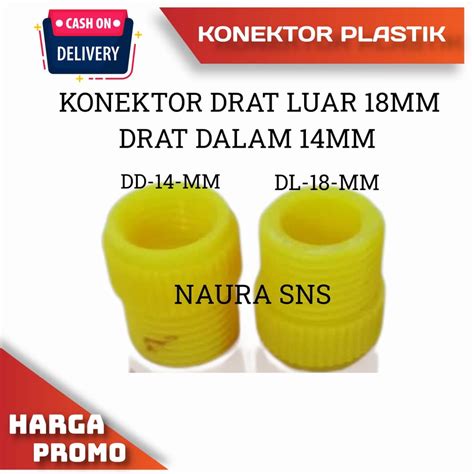 Jual Soket Konektor Mm Drat Luar Ke Mm Drat Dalam Shopee Indonesia