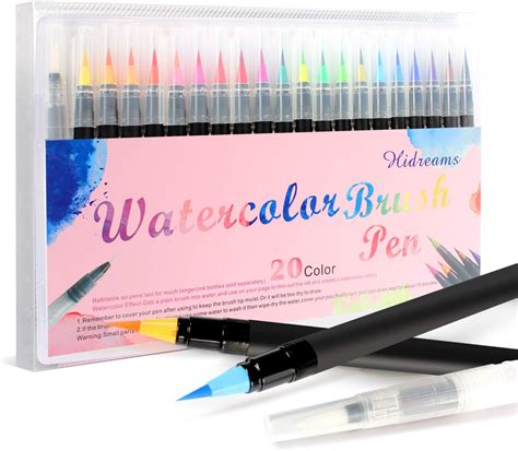 Amazon 20 Colors Watercolor Markers Brush Pen Set Watercolor Brush