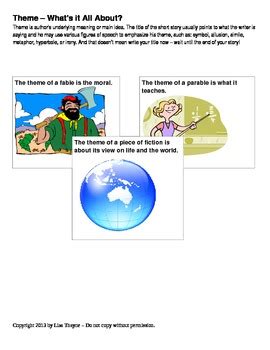 crafting  short story theme   thayne teachers pay teachers