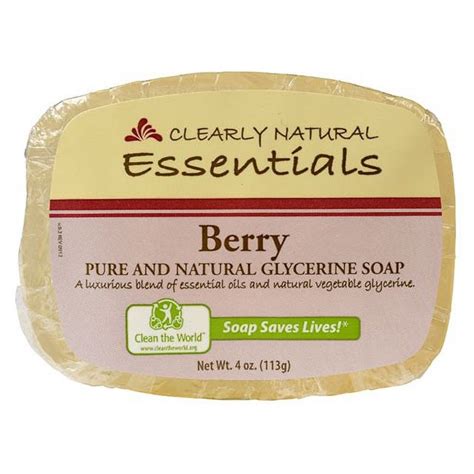 Clearly Natural Essentials Glycerine Bar Soap Berry 4 Oz