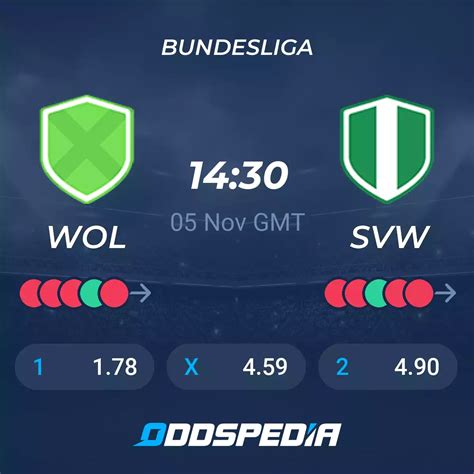 Wolfsburg Vs Werder Bremen Predictions Odds Live Scores Streams