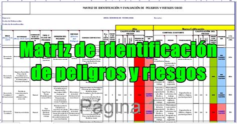 Matriz de identificación de peligros y riesgos INGENIERIA CIVIL