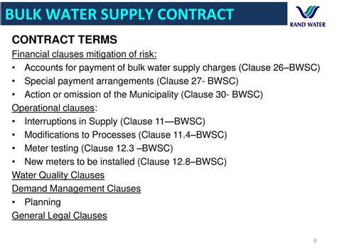 Water Supply Agreement Template