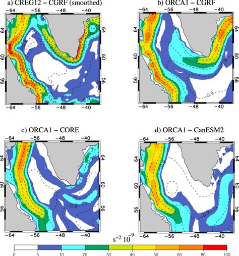 Baroclinicity J Bj Color S 22 3 10 29 At 155 M Depth Simulated By