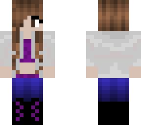 girl in crop top and jumper | Minecraft Skin