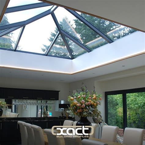 Lovely Led Lighting Detail Under This Xact Aluminium Roof Lantern 💙