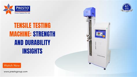 Tensile Testing Machine Strength And Durability Insights Presto Group Youtube