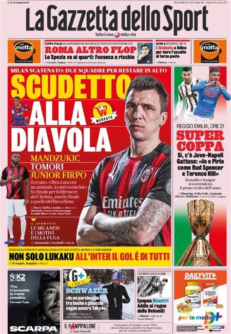 Le Prime Pagine Dei Quotidiani Sportivi Italiani Cagliari News