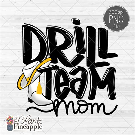 Drill Team Design Png Drill Team Mom In Yellow Png 300dpi Drill Team