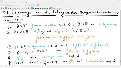 Analysis Teil 166 Woche 24 29 Integral über Jordan messbaren