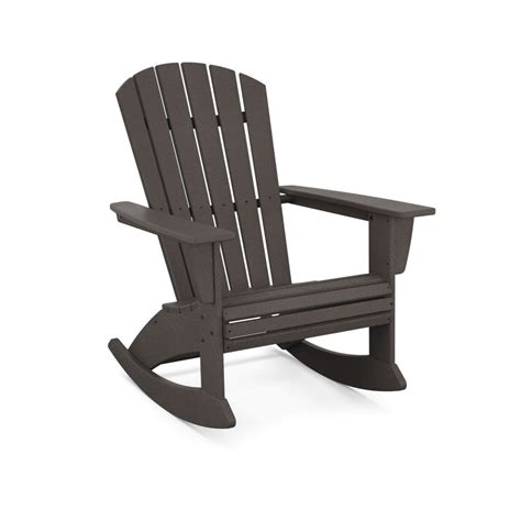 Nautical Curveback Adirondack Rocking Chair ADR610 By POLYWOOD