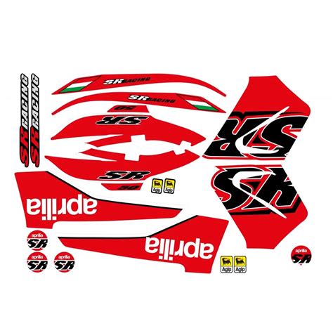 Scooter Motorbike Compatible Sticker Kit Aprilia SR 50 Racing 2010